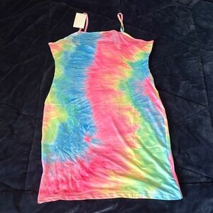Colorful Tie-Dye Slip Dress